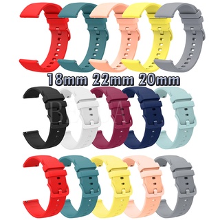 Dây Đeo Silicon 18mm 22mm 20mm Cho Đồng Hồ Thông Minh Samsung Galaxy Watch 4 3 Active 2 40 44mm Amazfit BIP GTS 3 GT 3