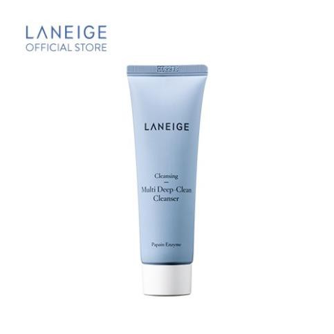 Sữa rửa mặt làm sạch sâu đa chức năng Laneige Multi Deep Clean Cleanser 50Ml + Bộ dưỡng ẩm da chuyên sâu