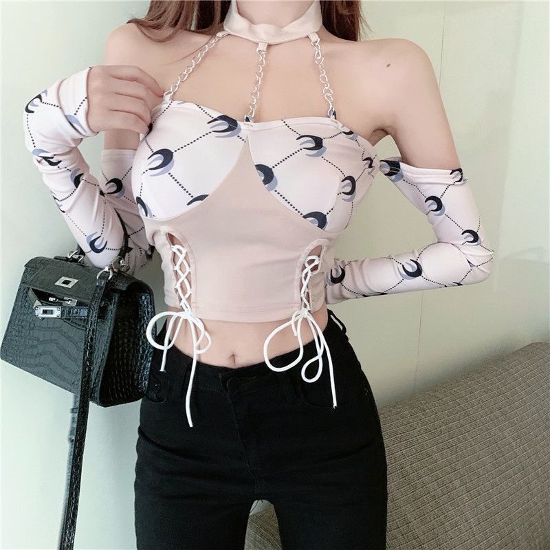 Fashion Color Long Sleeve Off shoulder T-shirt For Women