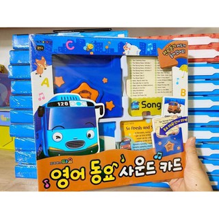 Bộ thẻ phát nhạc học tiếng Anh Tayo xe bus nhỏ cùng hãng Pororo toygarden