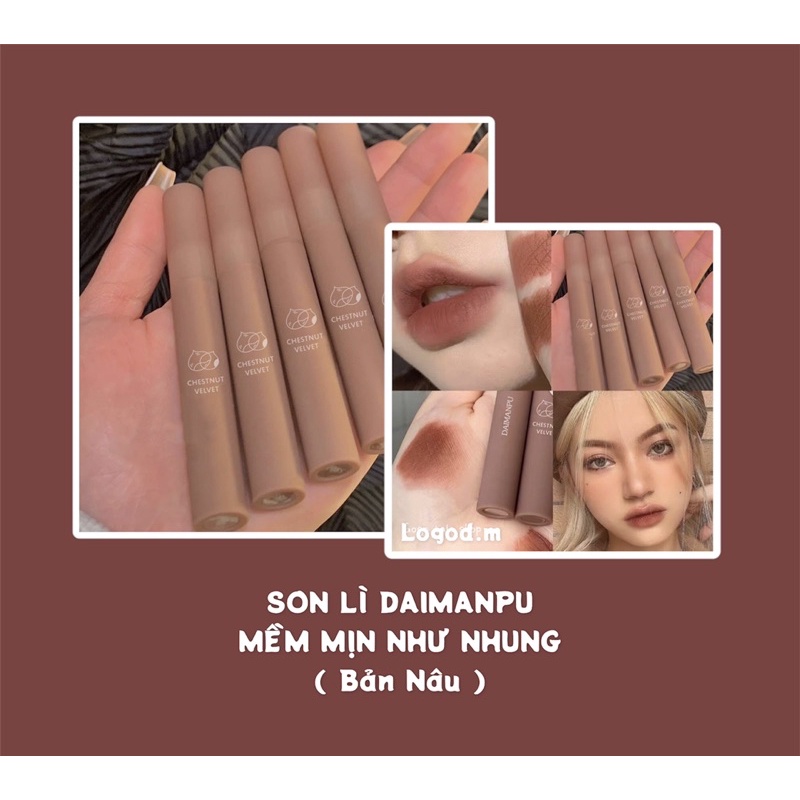 🌷XẢ KHO🌷Son Kem Lì Daimanpu Chất Nhung Mềm Mịn - Logod.m