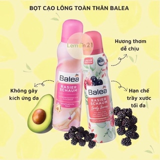 Bọt, gel cạo lông Balea hàng Đức