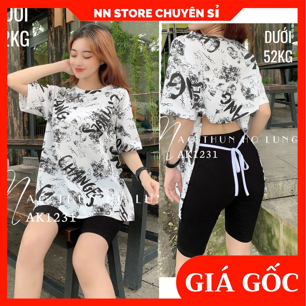 ÁO HỞ LƯNG PHOM RỘNG 3/4 CỘT DÂY NƠ SAU LƯNG ⚡ẢNH SHOP TỰ CHỤP⚡ ÁO THUN LOANG MÀU ⚡ ÁO BÒ SỮA ⚡ ÁO THUN PHOM RỘNG AK1231