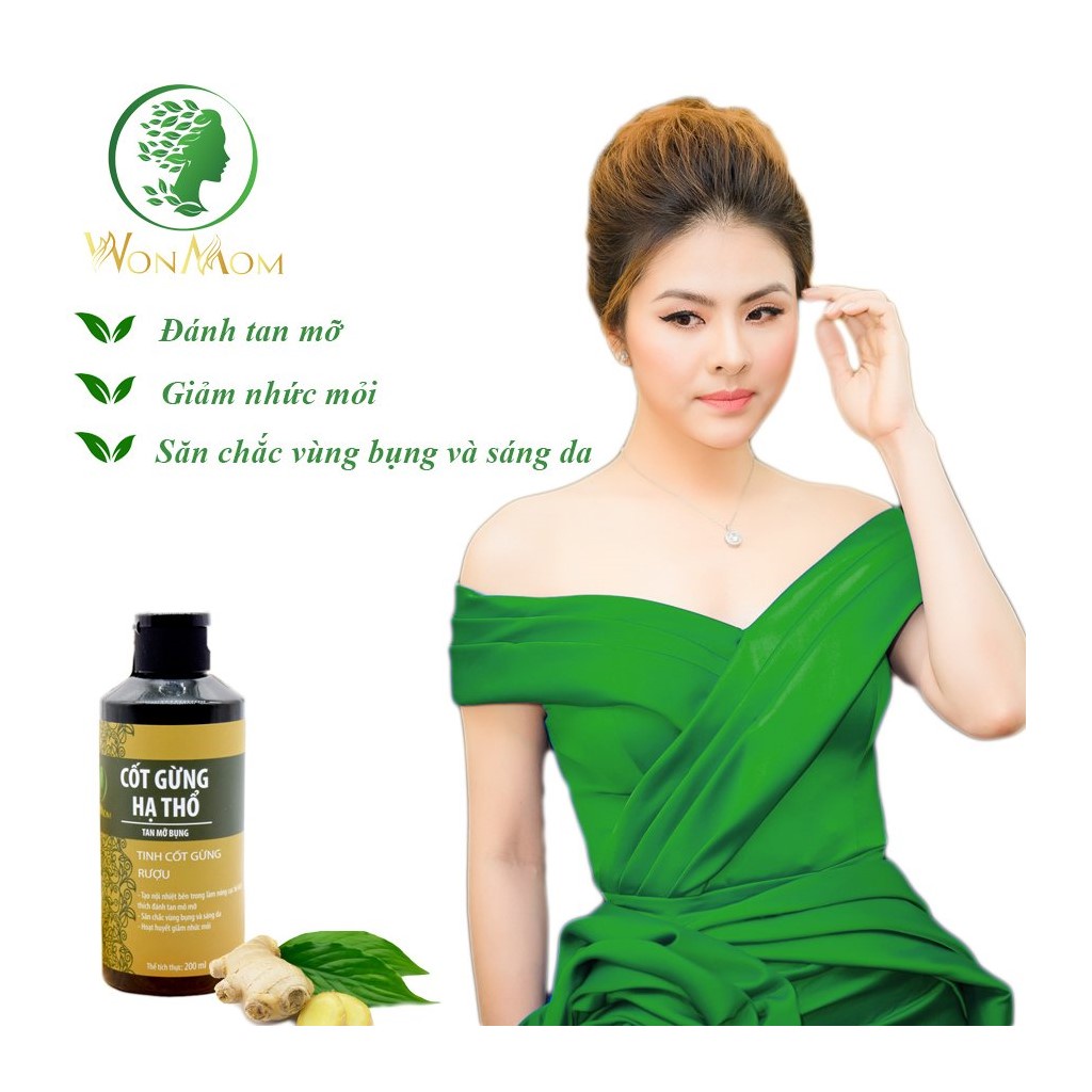 Cốt Gừng Hạ Thổ WONMOM đánh tan mỡ bụng, săn chắc vòng eo, sáng da, mờ các vết rạn, thâm 200ml | BigBuy360 - bigbuy360.vn
