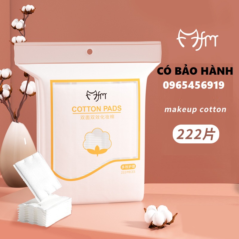 Bông Tẩy Trang Cotton PADS 3 lớp 222 Miếng Loại Đủ Sịn Mềm Mịn Không Xơ Bông Phụ kiện Thời Trang Nữ Làm Đẹp