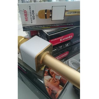 Micro karaoke Bluetooth SD 08 HÀNG CHUẨN Ạ (2 màu vàng và đen )_ kèm ảnh thật