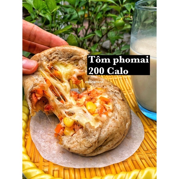 Bánh bao nguyên cám Tôm phomai