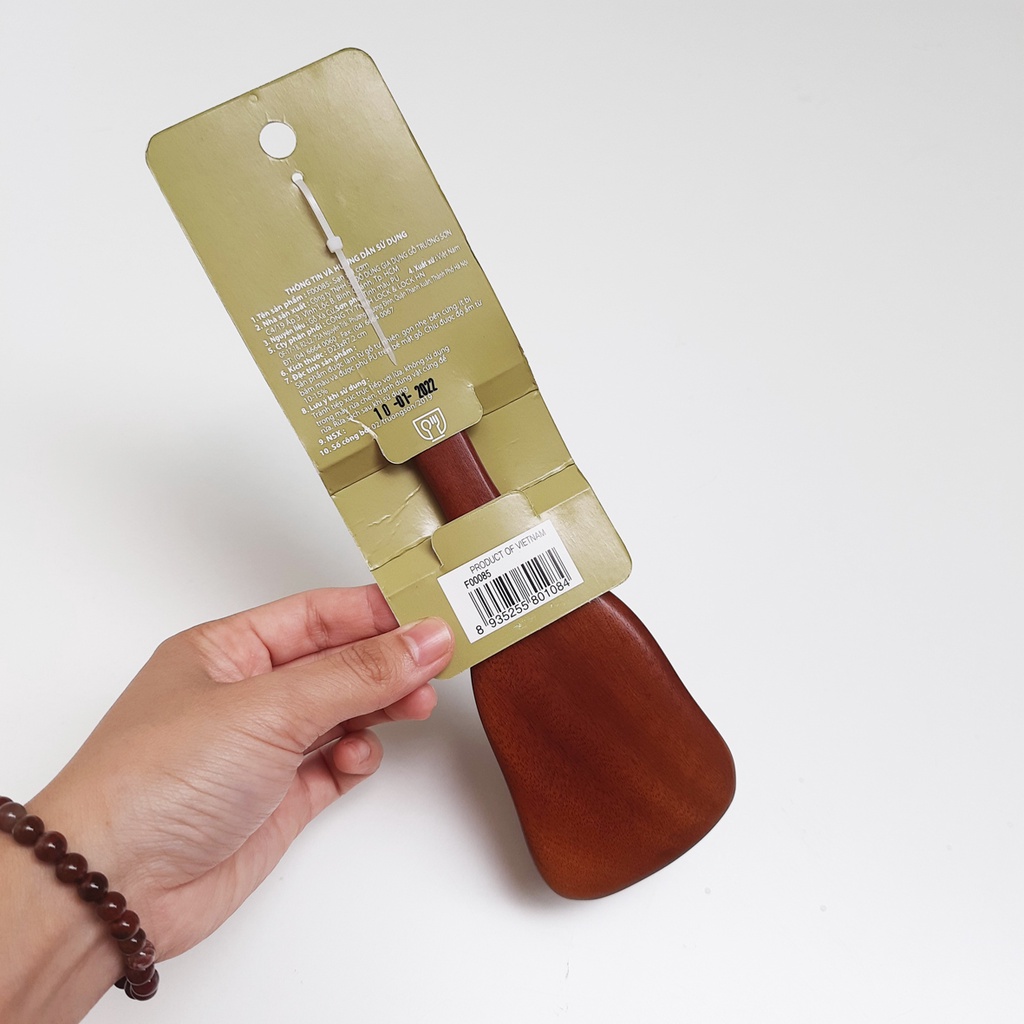 Muôi xới cơm / Vá xới cơm đầu vuông bằng gỗ Rose LocknLock F00085 - Larva Store