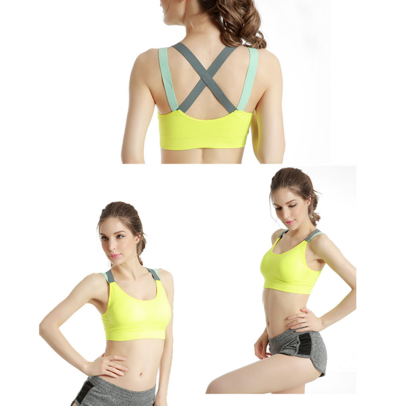 [ Women Cross beauty back Seamless High Impact Sports Bra ] [ Women Shock-proof Running Yoga Sport Bras ] [Breathable Comfortable Push Up Bra]