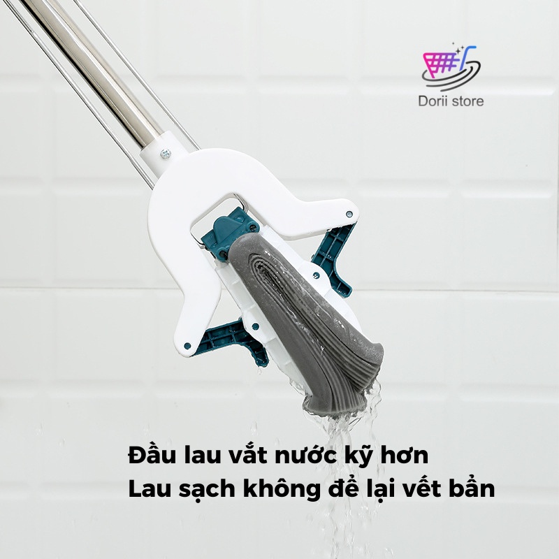 Cây Lau Nhà Thông Minh Tự Vắt, Chổi Lau Nhà Mút Xốp Cao Su Non, Cây Chà Sàn Siêu Hút Nước