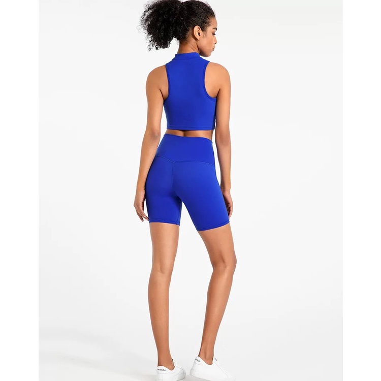 One set Áo Ngực Có Dây Kéo Trước + Quần Short Tập yoga