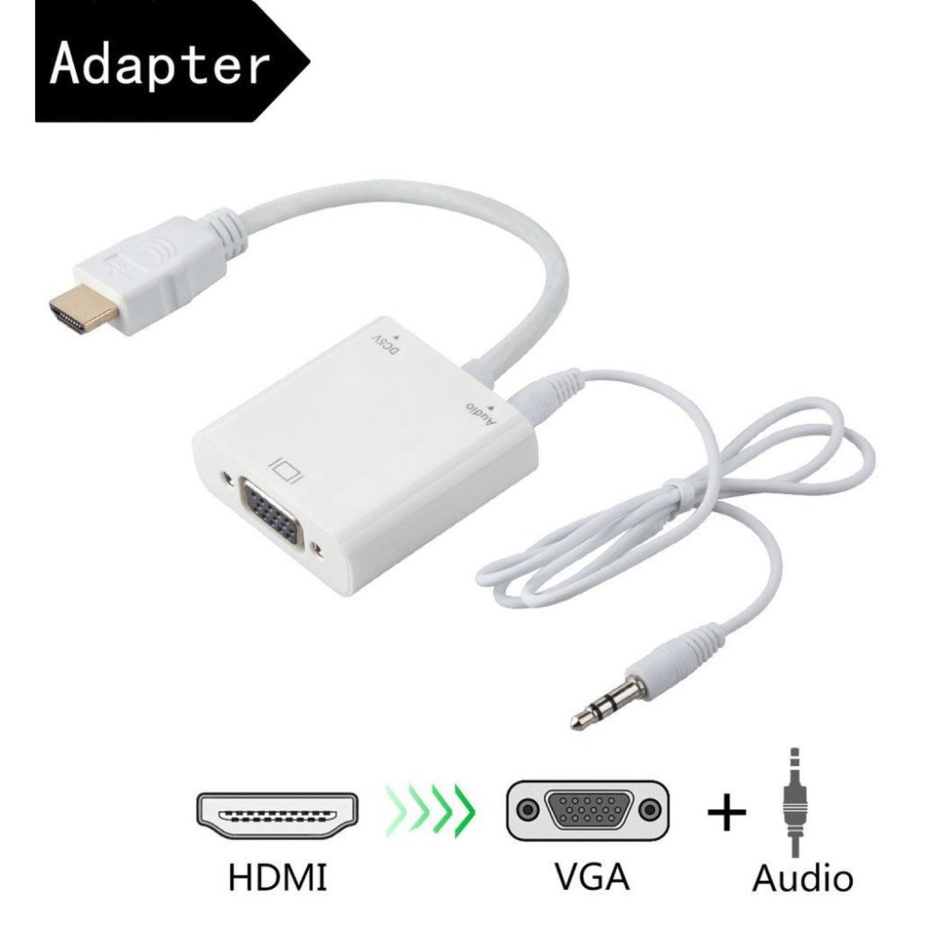 Cáp HDMI to VGA có AUDIO Cáp chuyển đổi HDMI to VGA có Audio