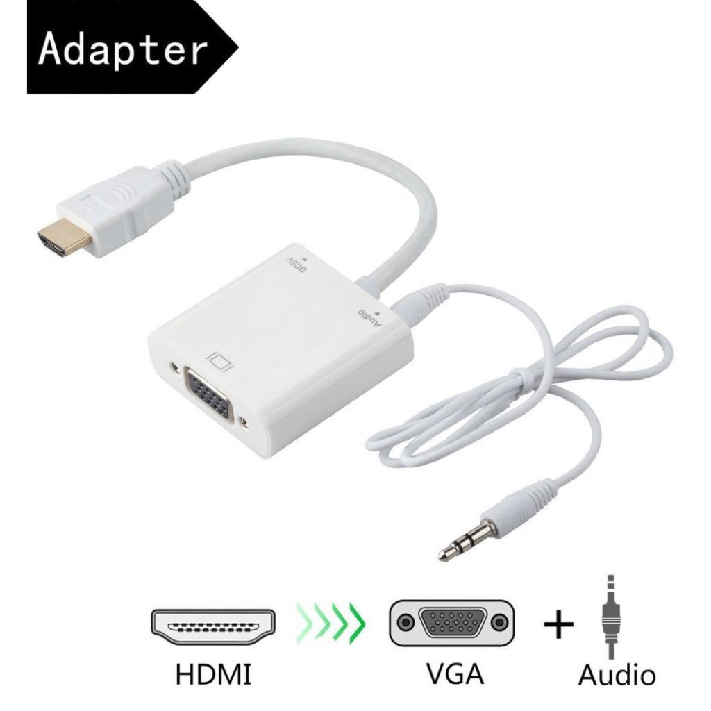 [Mã ELHACE giảm 4% đơn 300K] CÁP HDMI TO VGA CÓ AUDIO.Cáp chuyển HDMI to VGA.