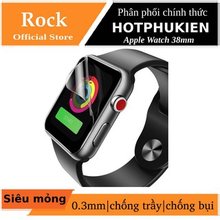 Bộ 2 miếng dán màn hình silicon chống trầy cho Apple Watch 38mm hiệu Rock Hydrogel - Hàng chính hãng