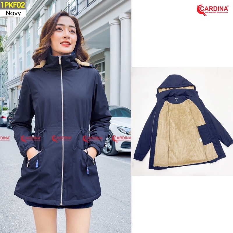 Áo PARKA nữ CARDINA lót lông cừu cao cấp siêu ấm cho mùa đông không lạnh