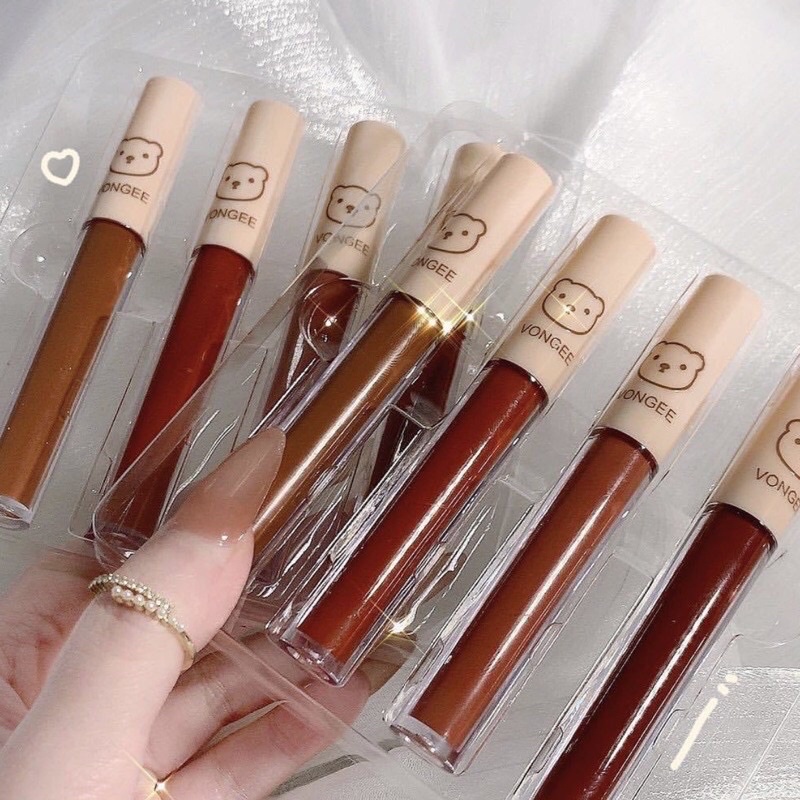 Set 4 Son Kem Gấu Vongee Gấu Nâu Siêu Cute | BigBuy360 - bigbuy360.vn