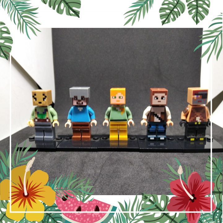 ĐỒ CHƠI LẮP RÁP 😍GIÁ SỐC😍Combo 5 nhân vật minifigures Minecraft 90% ngẫu nhiên
