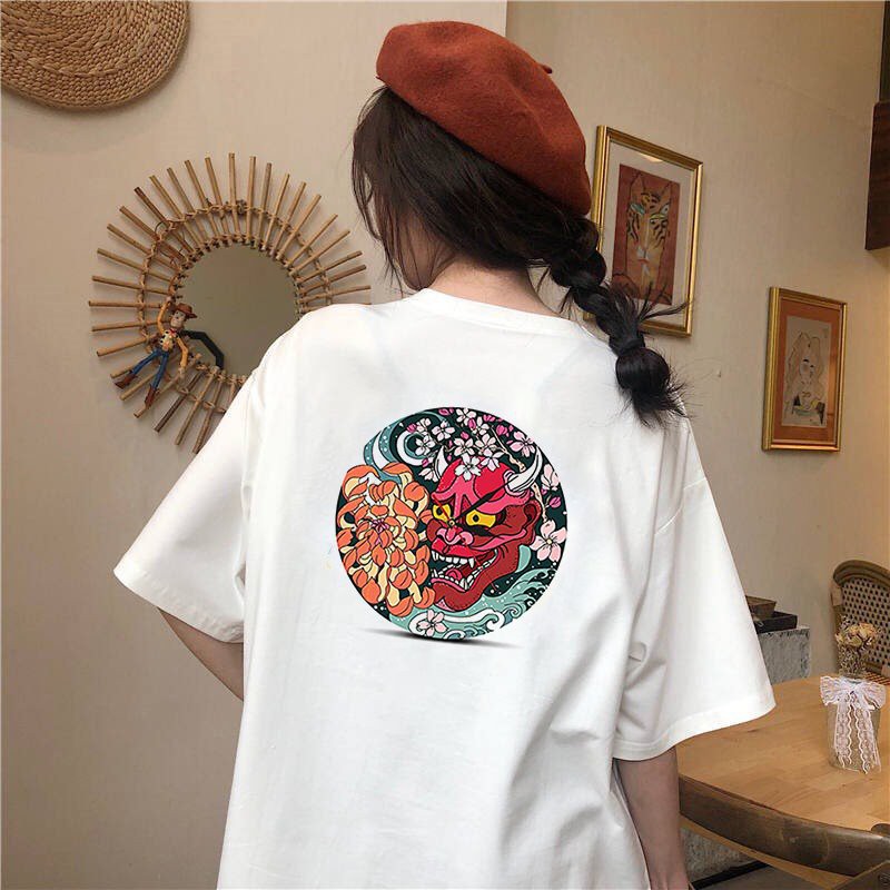 Áo thun nữ tay lỡ form rộng phong cách Nhật Bản đẹp độc lạ vải dày mịn 2020T1620