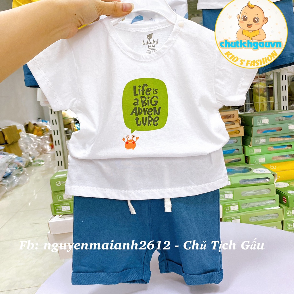 [ LULLABY] Áo polo/Quần short cho bé hãng Lullaby