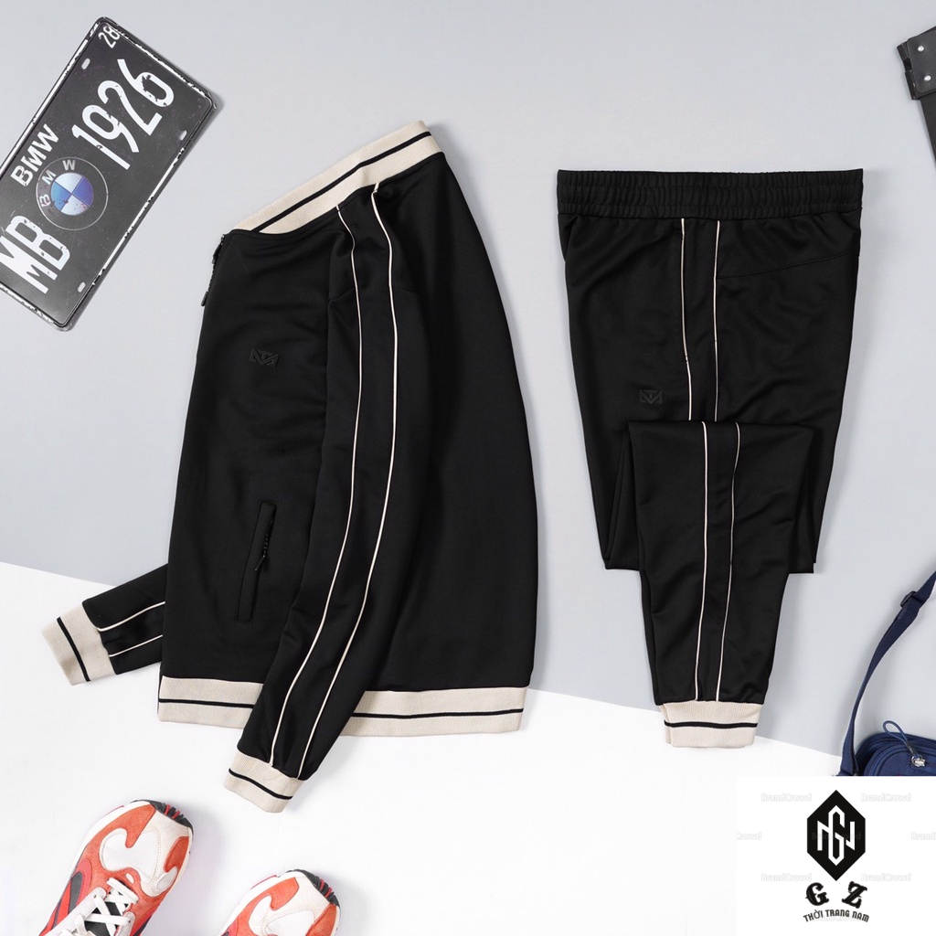 Bộ Thể Thao Dài Nam kéo khóa Ống bó , Chất Liệu Poly Dầy Loại 1 Phong Cách Bomber Thể Thao kiểu dáng hót hít 2022