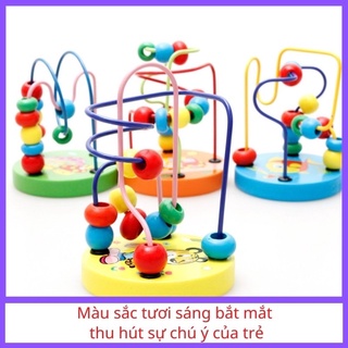 đồ chơi luồn hạt bằng gỗ cho bé