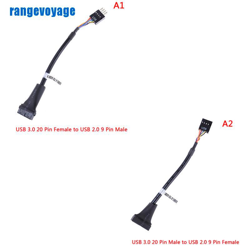 (Hàng Mới) Đầu Chuyển Đổi Usb 3.0 20 Pin Sang Usb 2.0 9-Pin