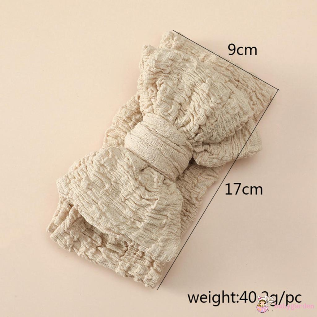 Babygarden- Băng Đô Thắt Nơ Màu Trơn Trang Trí Có Thể Tái Sử Dụng Cho Bé Gái Sơ Sinh