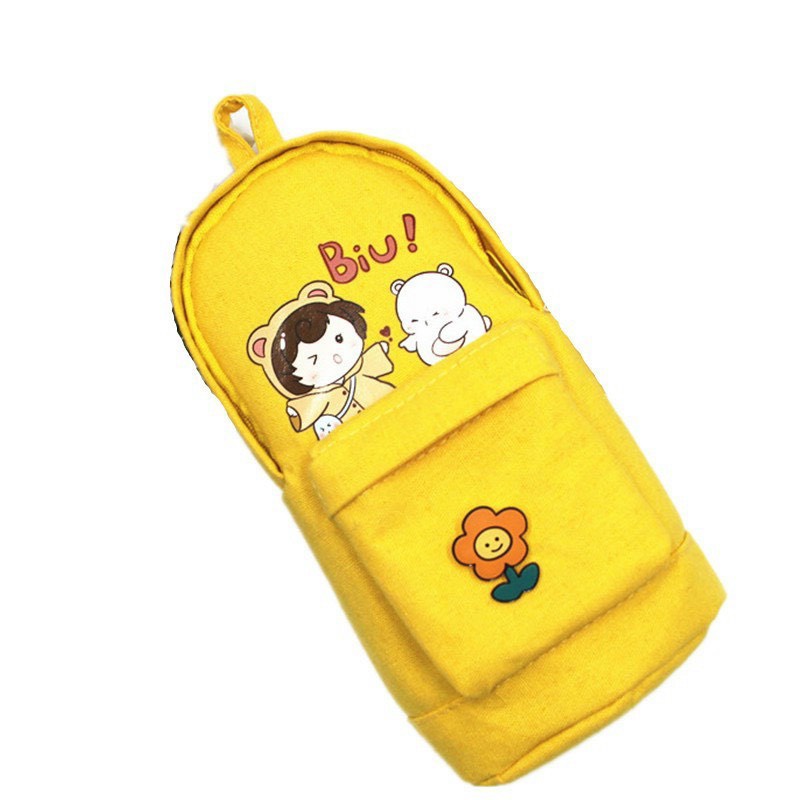 Hộp Đựng Bút Hình Balo Vải Đẹp Hình Cặp Sách In Hình Cô Gái Xinh Xắn Hot Trend