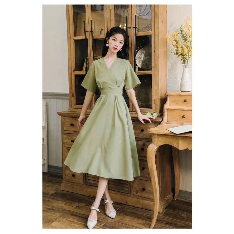 Đầm Dài Tay Ngắn Thiết Kế Mới Thời Trang Dành Cho Mùa Hè