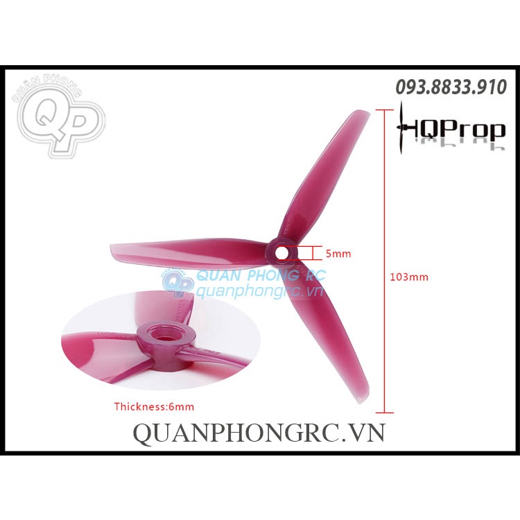 Cánh 3 Lá HQProp Ethix P3 5 Inch Peanut Butter &amp; Jelly Propellers (2 Cặp)