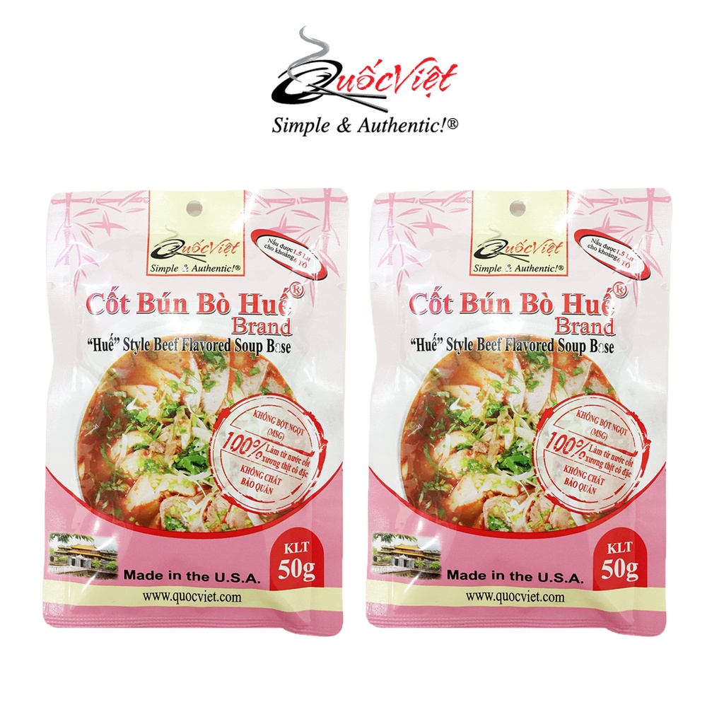 COMBO Gia vị Cốt bún bò Huế Quốc Việt - Gói 50g - VN10502