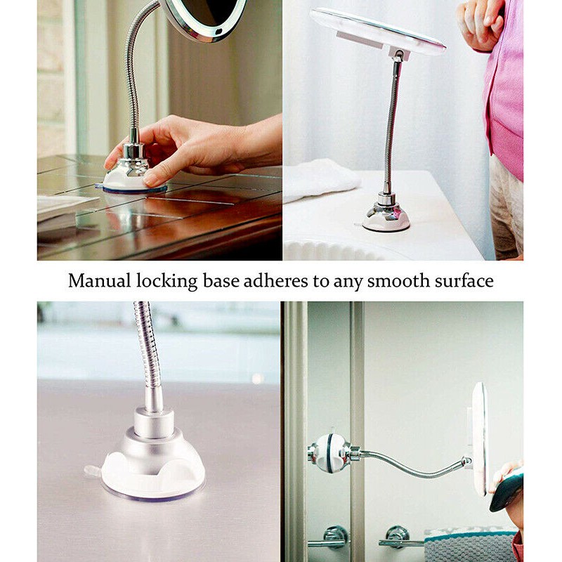 Gương phóng to 10 lần có thể xoay 360 độ