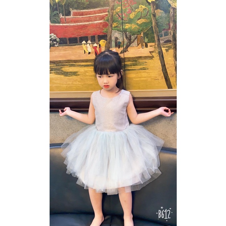 Váy litibaby cho bé gái công chúa cổ chữ V 2/8