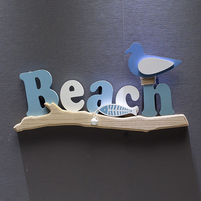 Mô hình chữ Beach và Relax treo trang trí - Decor đồ trang trí theo phong cách biển Địa Trung Hải