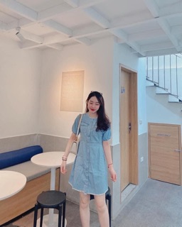 Váy bò zara xanh bạc