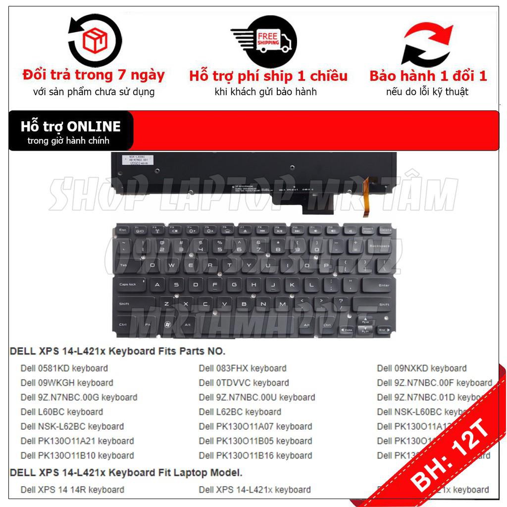 BH12TH]  BÀN PHÍM LAPTOP DELL L421X L521X dùng cho XPS 14-L421x, XPS 15-L521x