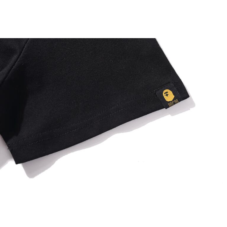 Áo thun nam tay ngắn họa tiết rằn ri Bape X mcm