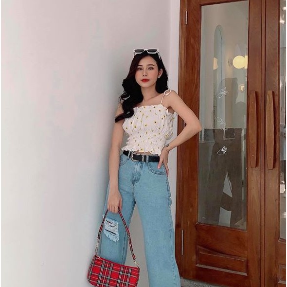Áo ống buộc dây thun eo