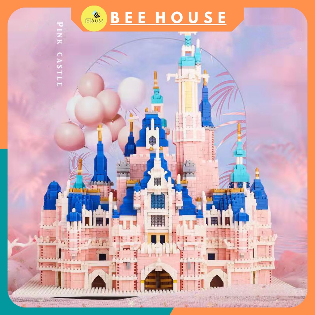 Đồ chơi decor lắp ghép kiến trúc LÂU ĐÀI DISNEY thế giới cung điện mô hình xếp hình phong cách diy nanoblock