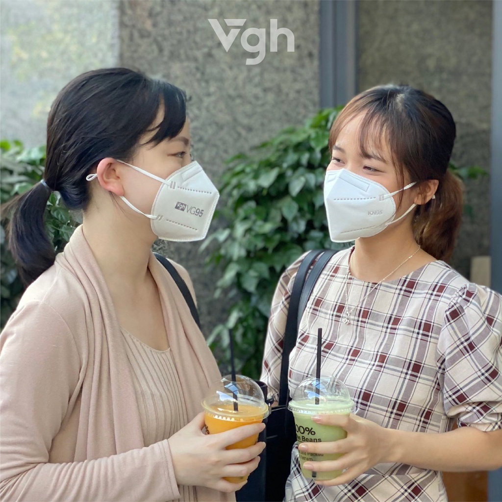 Khẩu trang VG95+ thiết kế 3D chuẩn KN95 công nghệ Thụy Sĩ diệt khuẩn - Chính hãng VG Healthcare - Đóng túi 1 chiếc