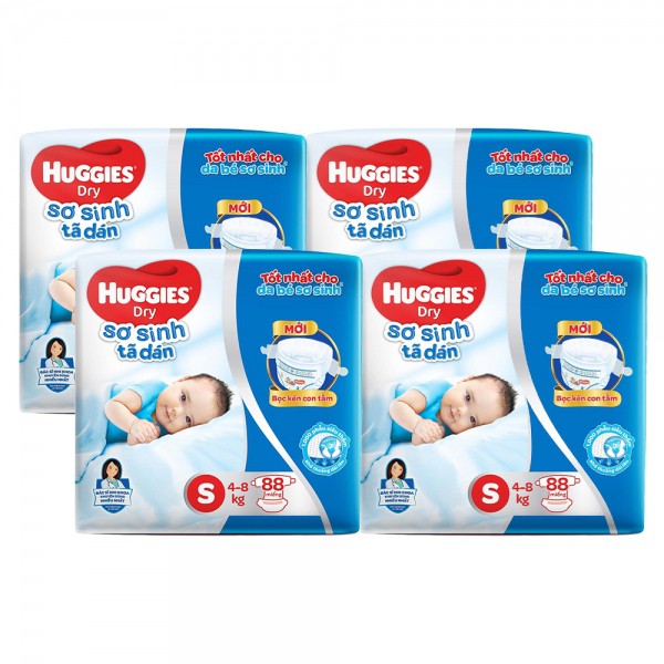 Tã dán sơ sinh Huggies S88 (4-8kg)