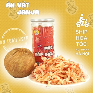 Khô mực hấp nước dừa xé sợi 300g - Ăn Vặt JanJa