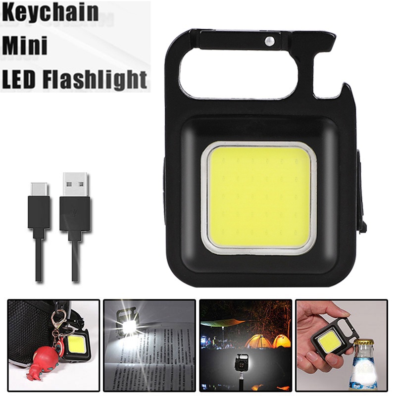 1 Bộ Đèn Pin LED Mini Đa Năng Sạc USB Dùng Khi Đi Cắm Trại