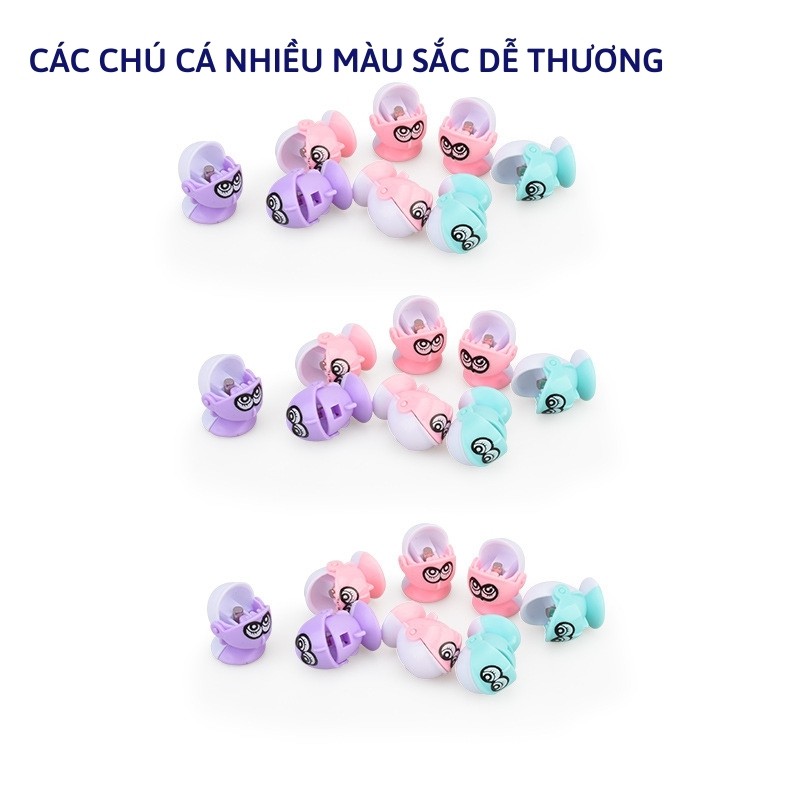 Đồ chơi câu cá cho bé bằng nhựa, nhiều màu, có nhạc, tặng kèm pin - Bộ 45 con cá, cần câu móc - BABYGYM