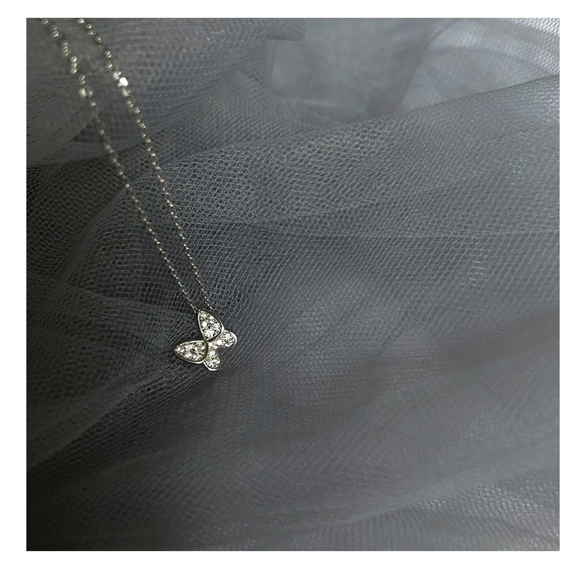 Vòng cổ bạc 925 cho nữ trang sức thời trang bướm tinh xảo