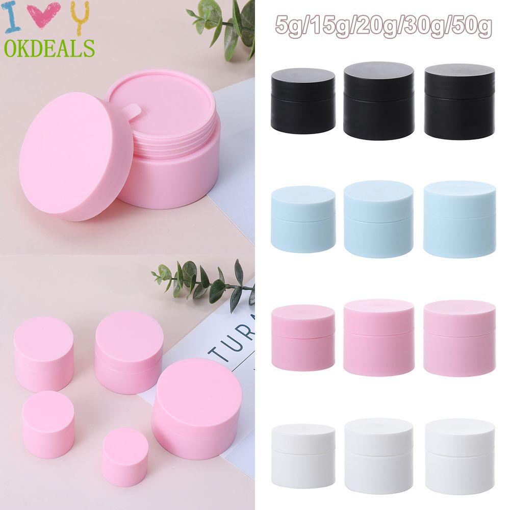 1 lọ nhựa rỗng đựng mỹ phẩm nhiều màu sắc có thể nạp đầy tiện lợi