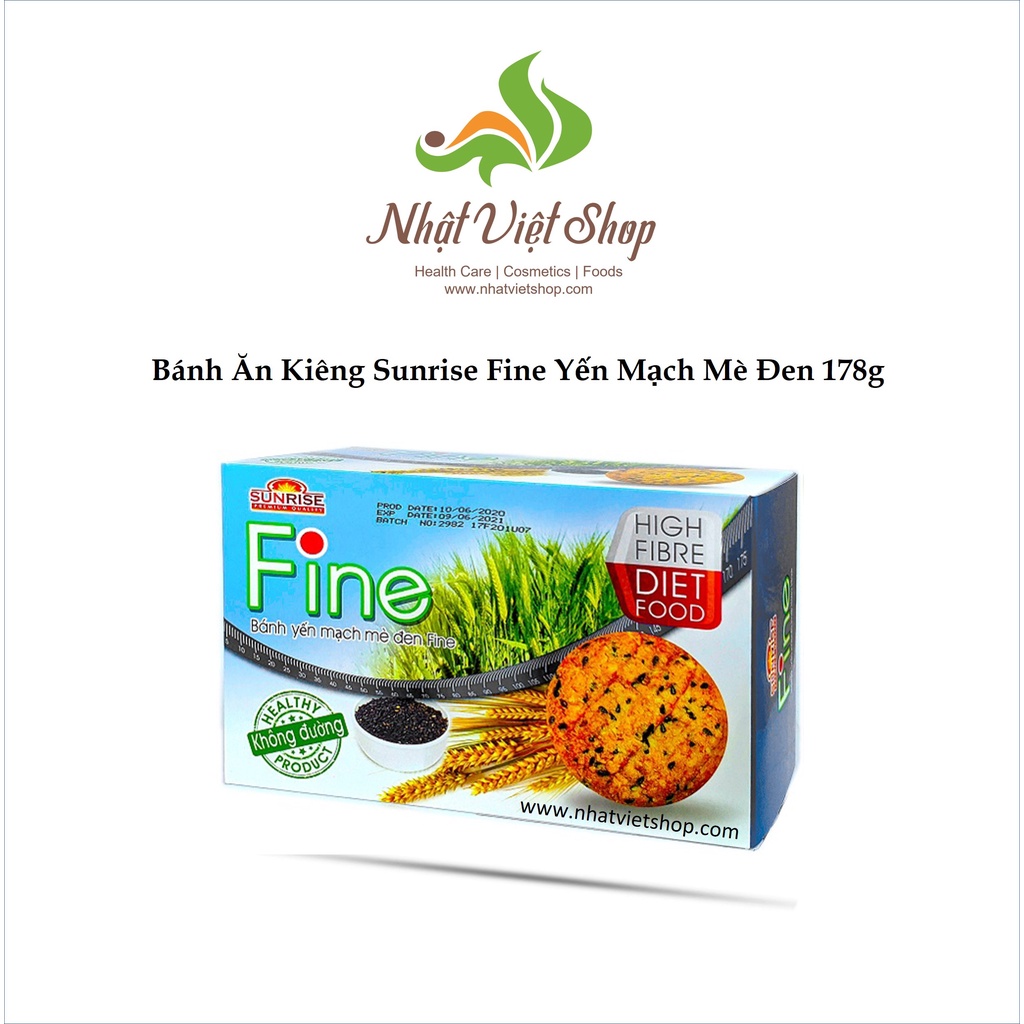 Bánh Ăn Kiêng Sunrise Fine Yến Mạch 178g