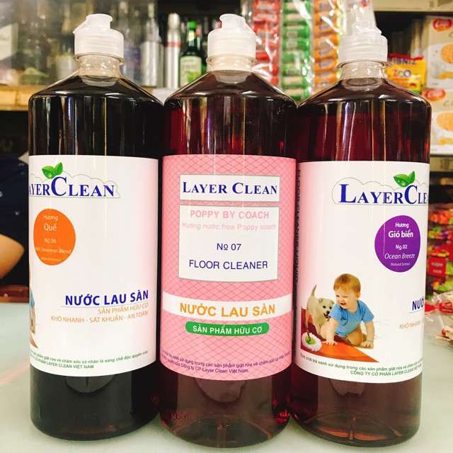 Nước Lau Sàn HC Layer Clean Hương Quế 1,25l