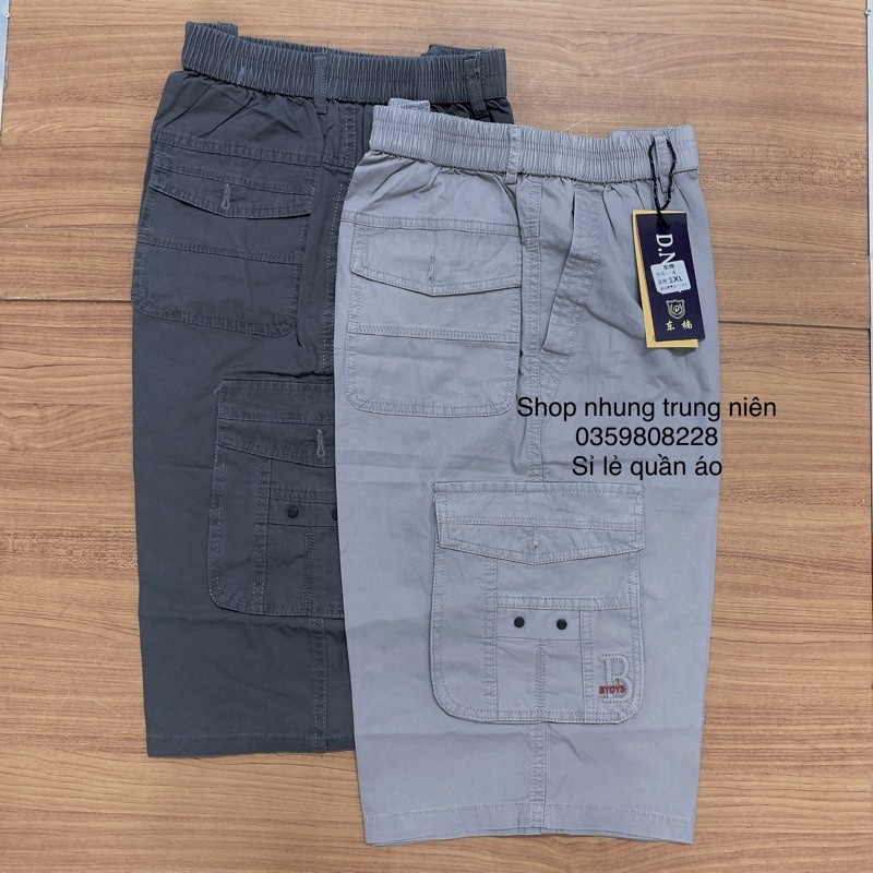 Quần ngố kaki túi hộp nam trung niên chất siêu mềm nhẹ size 100kg hàng nội địa trung