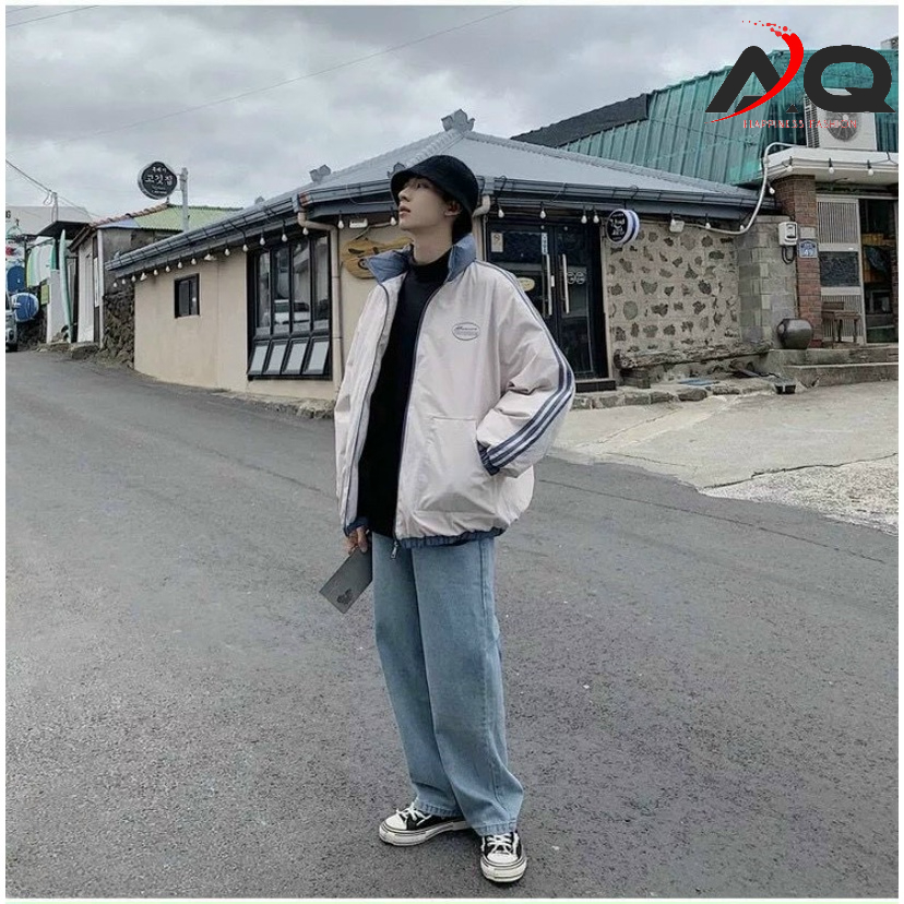 Áo khoác bomber thêu MARCUS áo dù bomber chất mero đẹp xịn xò chuẩn shop AQ STORE